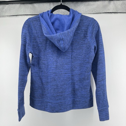 Reebok Girl’s Marled Blue Full Zip Hooded Polyester Cotton Blend Jacket XL (16) - Picture 7 of 13