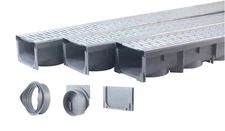 Drainage Trench, Channel Drain Galvanized Steel Grate - 3 x 39" - (117" Total)