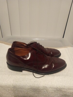 Mens Bostonian Classic USA Vintage Mahogany Brown Leather Wingtip Oxfords Size 9 Bostonian Brown Wingtip Dress Shoes for Men for sale | eBay main image 4