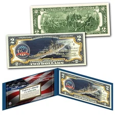 NAVY 250th ANNIVERSARY Milestones of the U.S. Armed Forces Authentic US $2 Bill
