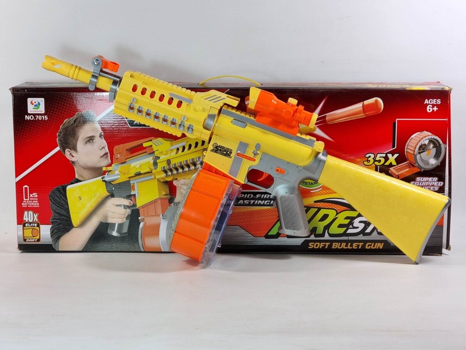 NEW CUSTOM ULTIMATE NERF ELITE SNIPER TOY DART GUN With Scope Bi-Pod &  Barrel