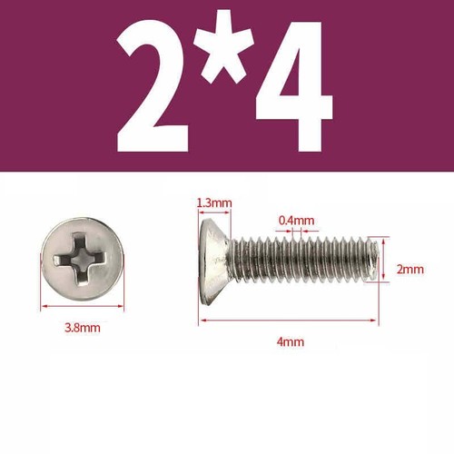 Countersunk Machine Screws Nickel Plated / Black Steel Phillips Head Bolts M2-M6 - Picture 34 of 99