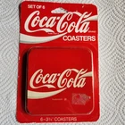 Vintage Coca Cola Cork Coasters Set 6 New Sealed Retro Bar Decor USA