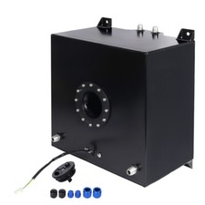 10 Gallon 40l Fuel Cell Tank With Cap And Level Sender Polished Aluminum Black