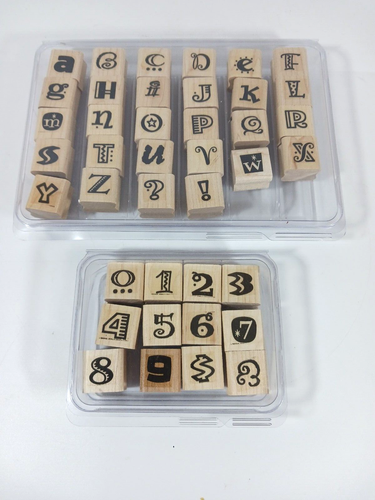 Stampin Up Crazy Alphabet und Zahlen Sets Retired 2003 Lot - Bild 3 von 4
