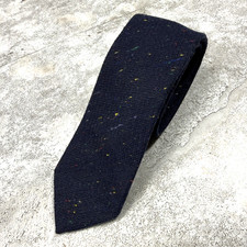J.Crew Tie Mens One Size Blue Donegal Tweed Speckled Skinny Necktie Slim