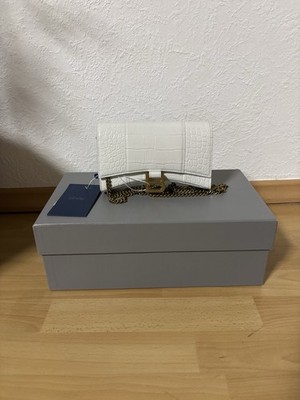 Balenciaga Hourglass Tasche / Wallet on Chain neu Weiß 