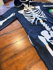 Tipsy Elves Skeleton Costume Hooded Jumpsuit Halloween Black - Unisex XXL NWT