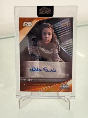 2023 Topps Black Chrome Star Wars #A-IF Autograph Isla Farris as Winta /25