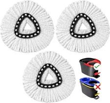 3x Replacement Microfiber Mop Head Easy Clean Wring Refill For O-Cedar Spin Mop