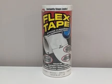 Flex Tape, Original Thick Flexible Rubberized Waterproof Tape Jumbo 8"x 5" White
