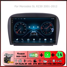 9"Android 14 Autoradio DAB Carplay GPS SATNavi BT For Mercedes SL R230 2001-2012 9"Android 14 Autoradio DAB Carplay GPS SATNavi BT For Mercedes SL R230 2001-2012
