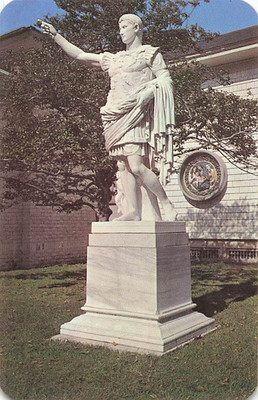 Postcard Caesar Agustus Statue Parish Art Museum Southampton New York NY