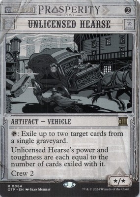 MTG Unlicensed Hearse Normal NM Outlaws of Thunder Junction OTJ Breaking