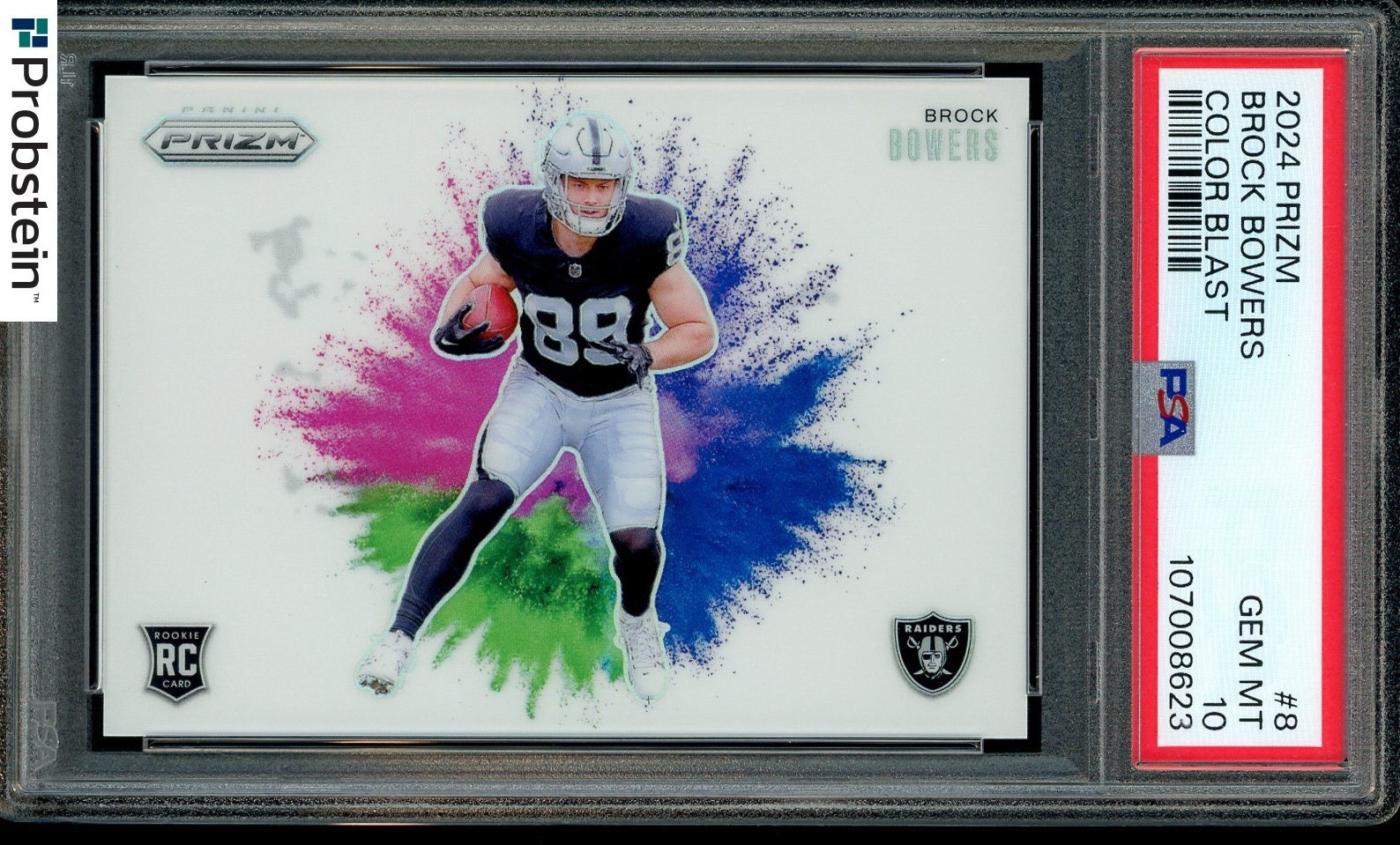 Brock Bowers Panini Prizm Color Blast #8 Base