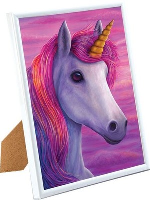 Crystal Art Gerahmtes Bild Einhorn 21x25 cm