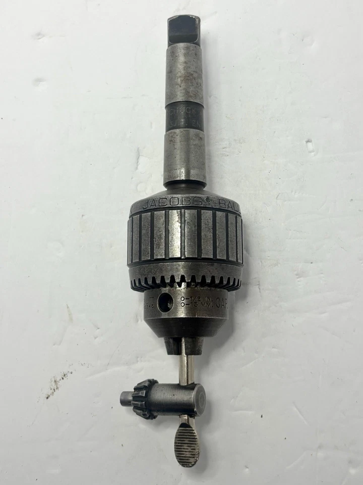 Rodamiento de bolas Jacobs Super Chuck 14N 3JT, 3MT vástago cónico y kit de llave de mandril #30345 Foto 3 de 4