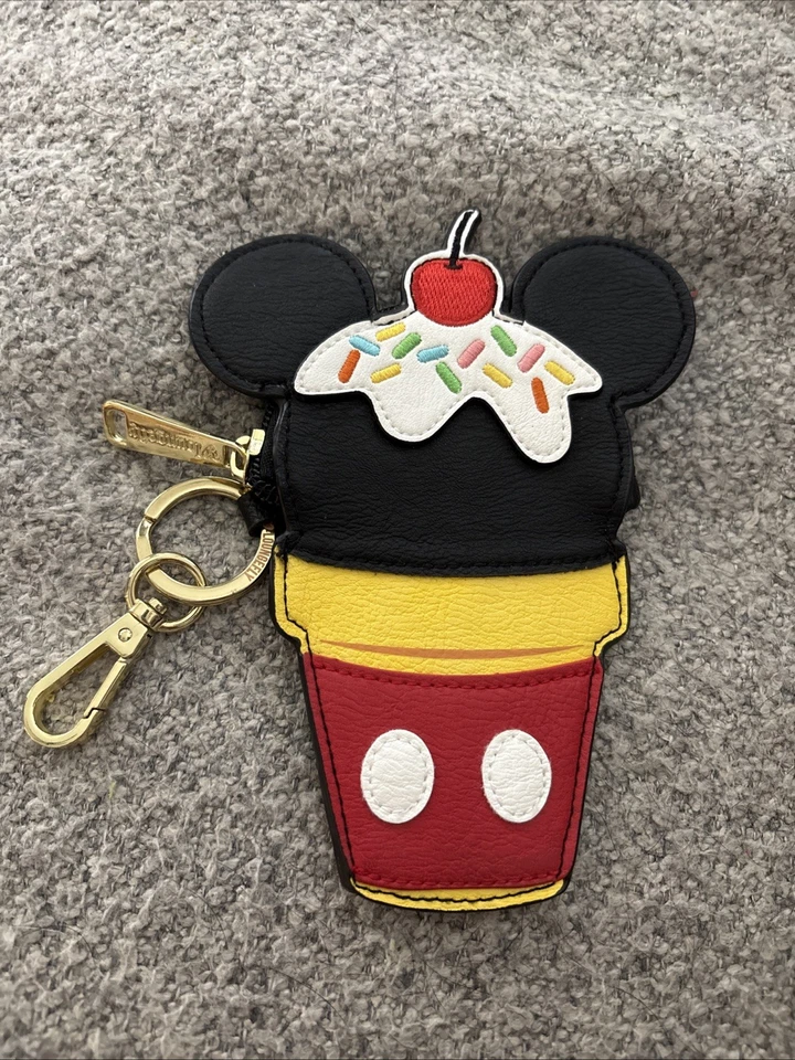 Loungefly x Disney Mickey Mouse Cupcake Coin Purse Pouch Keychain Wallet - Image 1 of 4