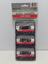 6-Pack Vintage 60 Minute Low Noise Normal Bias 120 EQ Blank Audio Cassettes New