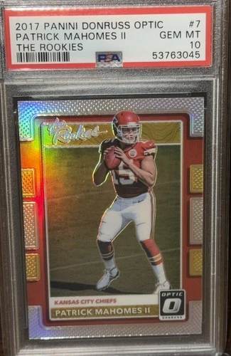 2017 OPTIC THE ROOKIES HOLO PRIZM PATRICK MAHOMES RC PSA 10 - Chiefs