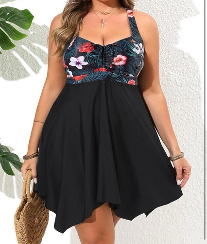 Daci Two Piece Swimdress with Boyshorts for Women’s 14W Flowy Swimsuits - Picture 11 of 14