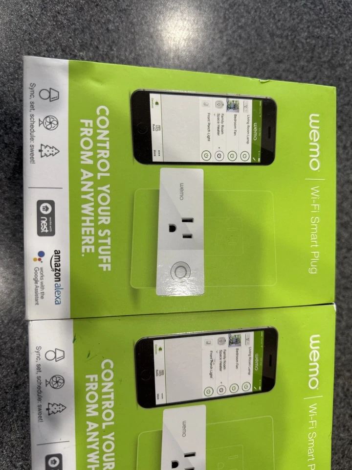 Lot of 3 Wemo Wi-Fi Smart Plugs – App + Voice Control – Alexa Google  New Sealed - Image 4 of 4
