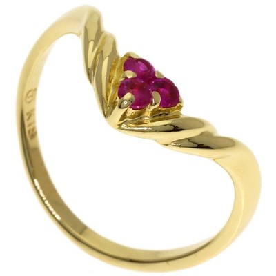 TASAKI Rubin Ring K18 Gelbgold Damen [gebraucht]