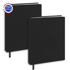 Book Covers 2 Pack 6 x9 Stretchable for Hardcover Textbooks Up to 8.5 x9.5 Black