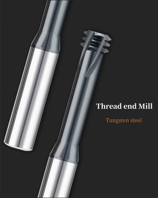 1piece 3 flutes Solid Carbide Thread end Mill AlCrN Coated Thread Milling Cutter