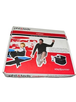 Phil & Teds Metoo Clip-On Chair Portable Foldable High Chair Navy Blue