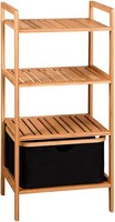 Kesper 19438 | Regal Mit Korb Bambus Polyester 44 X 34 X 93,5 Cm