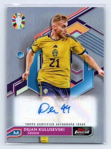Dejan Kulusevski 2023 Finest Road to UEFA EURO 2024 #BCA-DK Base Card Auto