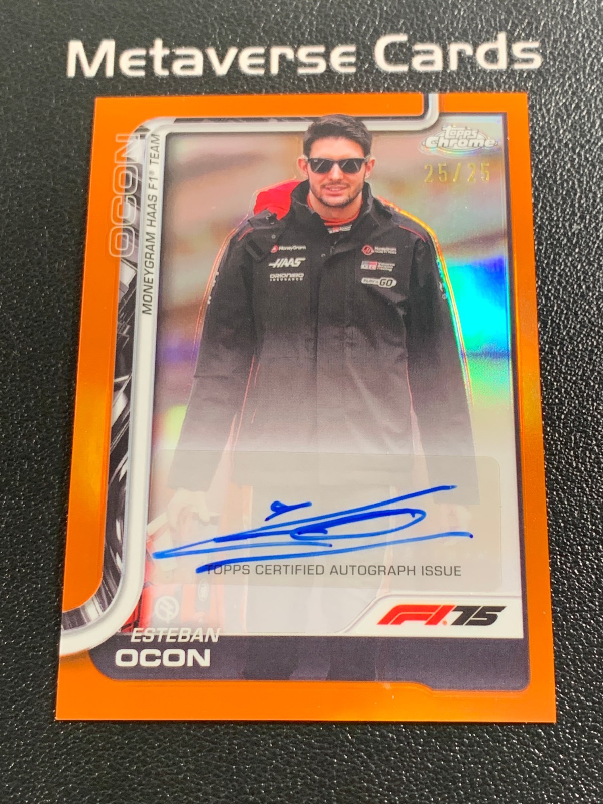 2025 Topps Chrome Formula 1 F1 Esteban Ocon Auto Orange 25/25