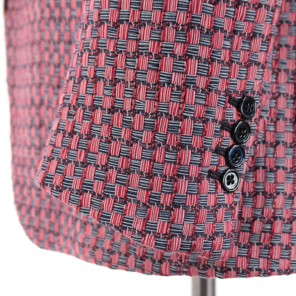 Abrigo deportivo Belvest nuevo con etiquetas mezcla de algodón talla 50R (40R EE. UU.) en rojo, blanco y azul Foto 3 de 4