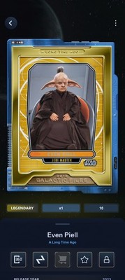 Topps Star Wars Galactic Files Legendary Trading Card Lot Kit Fisto, Tarfful