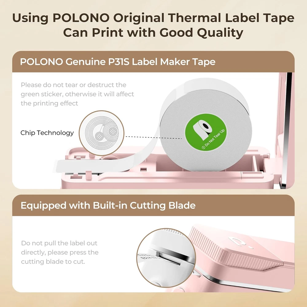 Label Maker Machine with Tape, P31S Bluetooth Label Printer, Mini Label Maker wi Label Maker Machine with Tape, P31S Bluetooth Label Printer, Mini Label Maker wi
