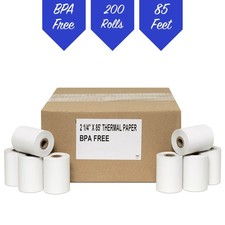  200 ROLLS 2-1/4" x 85' Thermal Paper - First Data FD50