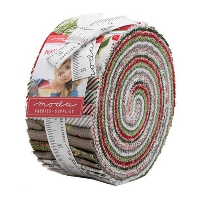Moda Fabrics Naughty Or Nice Jelly Roll Basic Grey 40 2.5x44'' Strips 100% Cotton