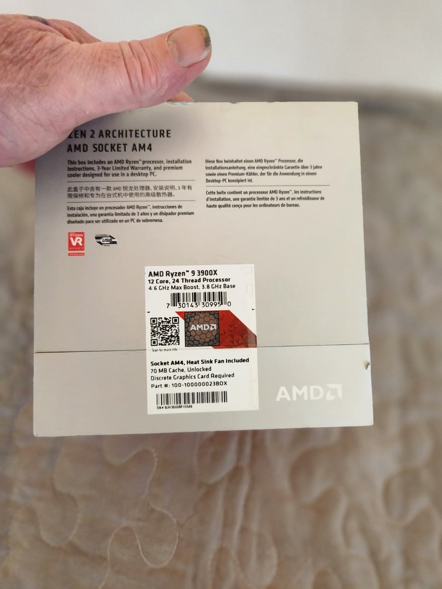 AMD Ryzen9 3900X 12コア24スレッド　BOX AMD Ryzen 9 3900X BOX 第3世代 AMD Ryzen Socket AM4 / 12コア24
