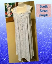 EILEEN WEST C5025040 SLEEVELESS JERSEY COTTON CHEMISE NIGHTGOWN  LARGE