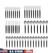 49 Piece Stainless Steel Flatware Set 8 W/ Organizer Tray Dishwasher Safe New