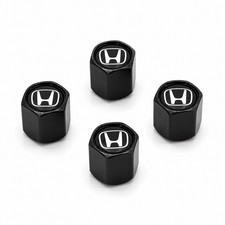 4pcs Black Tire Valve Caps Fit For Honda Car Dust Covers 4pcs Black Tire Valve Caps Fit For Honda Car Dust Covers