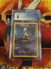 Pokémon Mewtwo 1st Edition Holo Rare 10/102 Base Set Shadowless CGC 8 1999