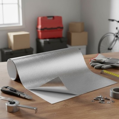 12'' X 24'' Heat Shield Barrier Heat Reflective Adhesive Backed Aluminum Fibe...