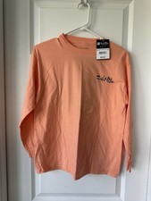 New Salt Life Youth Large Long Sleeve Orange Shark Surf NWT