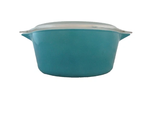 Vintage Pyrex #475-B Blue Casserole Dish w/Lid ~  2  1/2qt