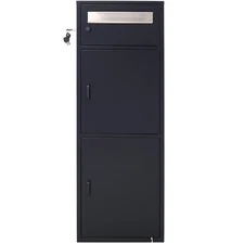 Large Steel Freestanding Parcel Drop Box with Locking Letterbox - Multi-Color