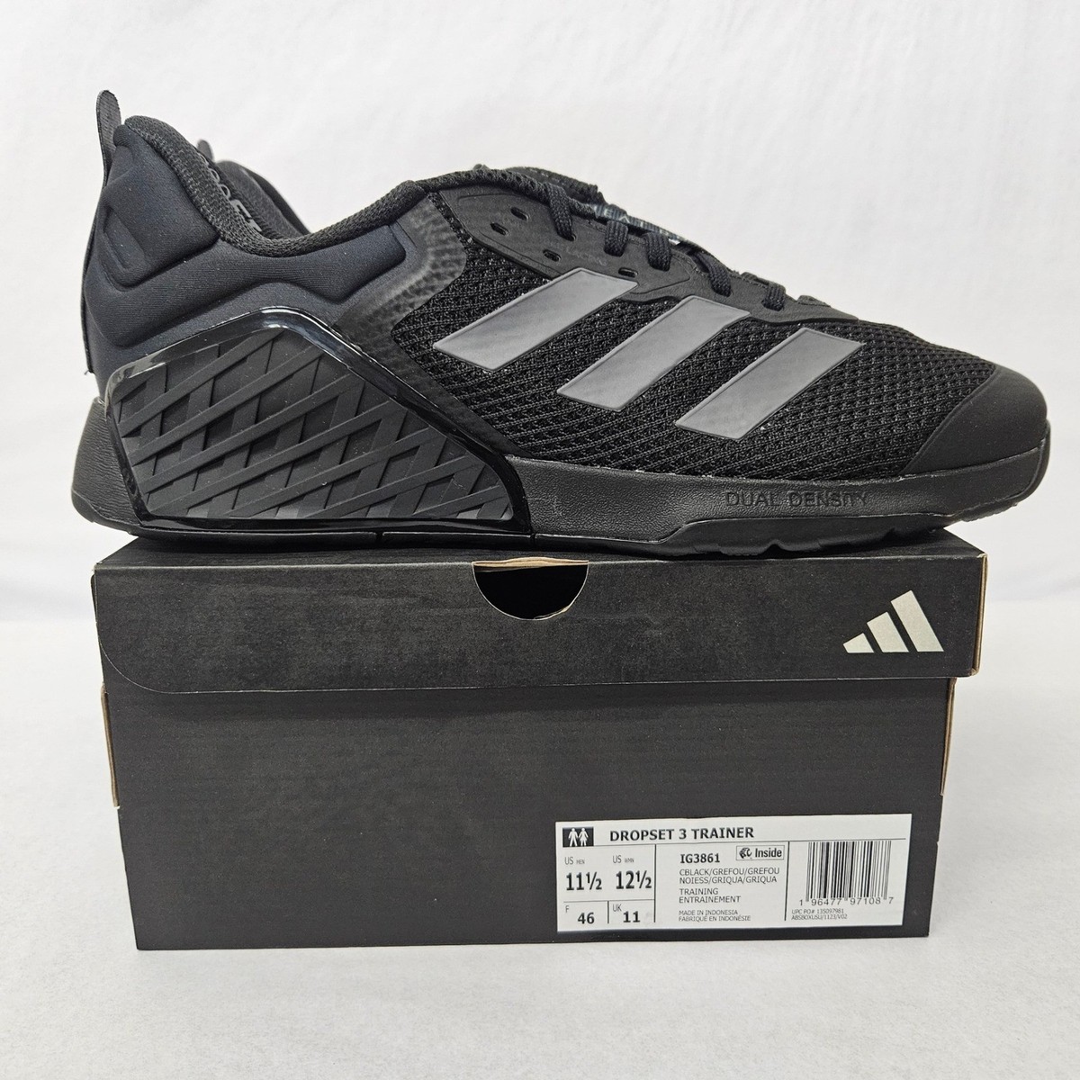 Adidas Dropset 3 Training Shoes Black/Grey Mens Size 14 IG3861 Pre-owned adidas Dropset 3 training shoes for ADULT-UNISEX, Men, Women  main image 4