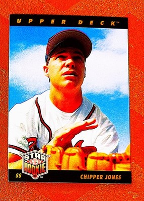 1992 Upper Deck Chipper Jones #24 Star Rookie Atlanta Braves Baseball Card