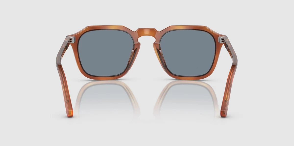 PERSOL PO3292S 96 56 Terra Di Siena Light Blue 50 mm Unisex Sunglasses